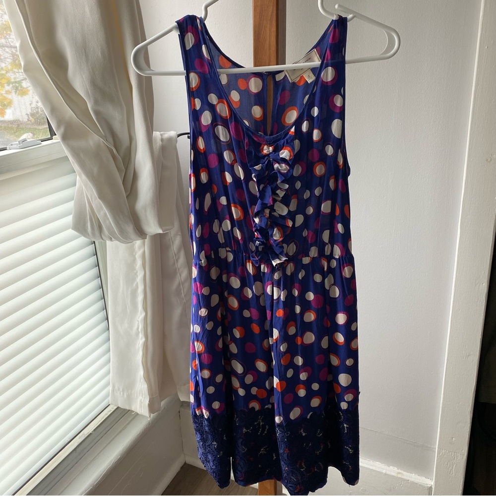 Moulinette Soeurs Blue Polkadot Dress